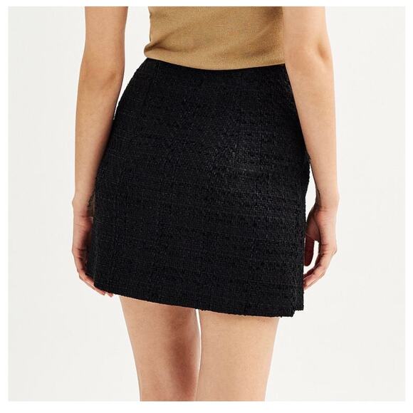 Nine West Tweed Wrap Mini Skirt XL NWT Old Money Preppy Gossip Girl - Picture 4 of 8
